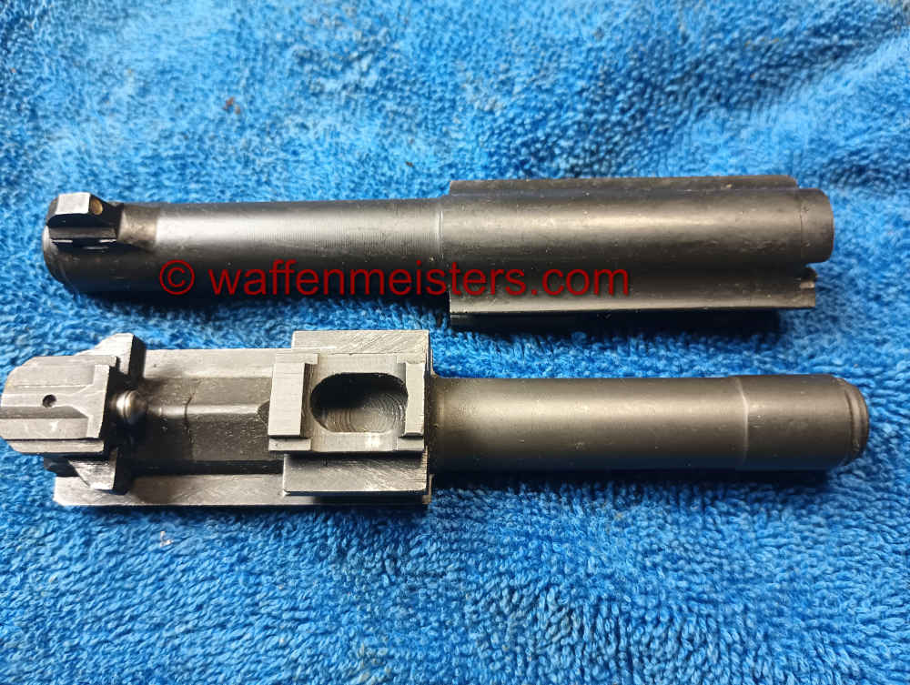 P38 Barrel German Walther P1 / P.38 Pistol 9mm Complete w Sight + Block Pin-img-0
