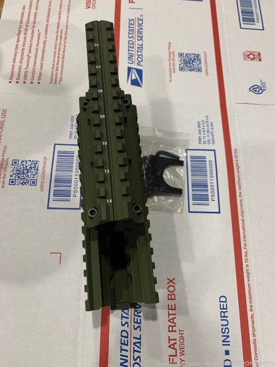 Ak47 rail handguard green fits most standard ak's -img-1