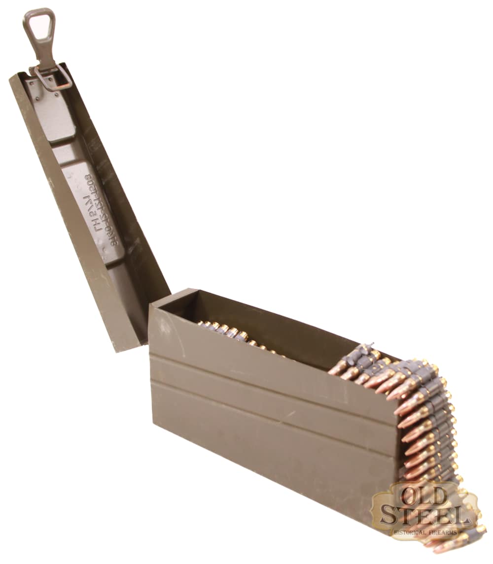 250 Rounds of Linked 7.62 Nato W/ German Style Ammo Can - M13 Links-img-0