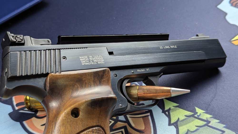 Smith & Wesson S&W Model 41 5.5" .22LR - Museum Grade Take-A-Shot!-img-4