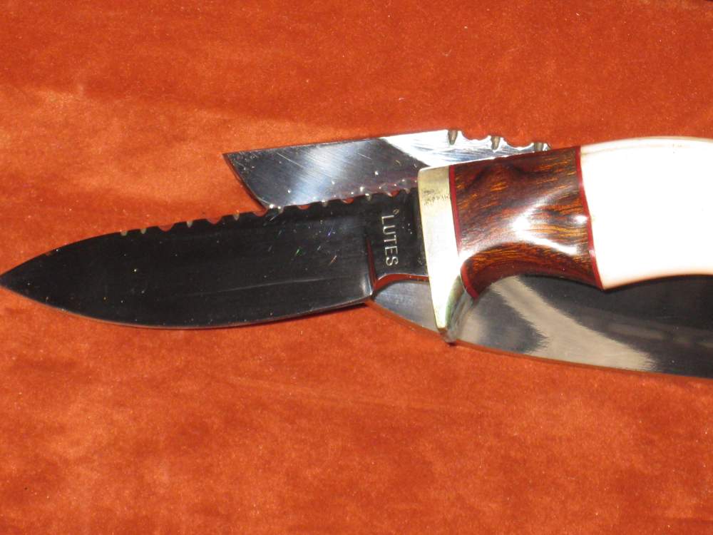 Vintage Bob Lutes set of knives never used Skinner/Capers Musk ox/Warthog !-img-5
