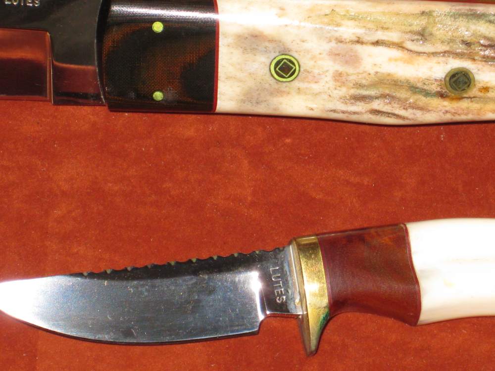 Vintage Bob Lutes set of knives never used Skinner/Capers Musk ox/Warthog !-img-4