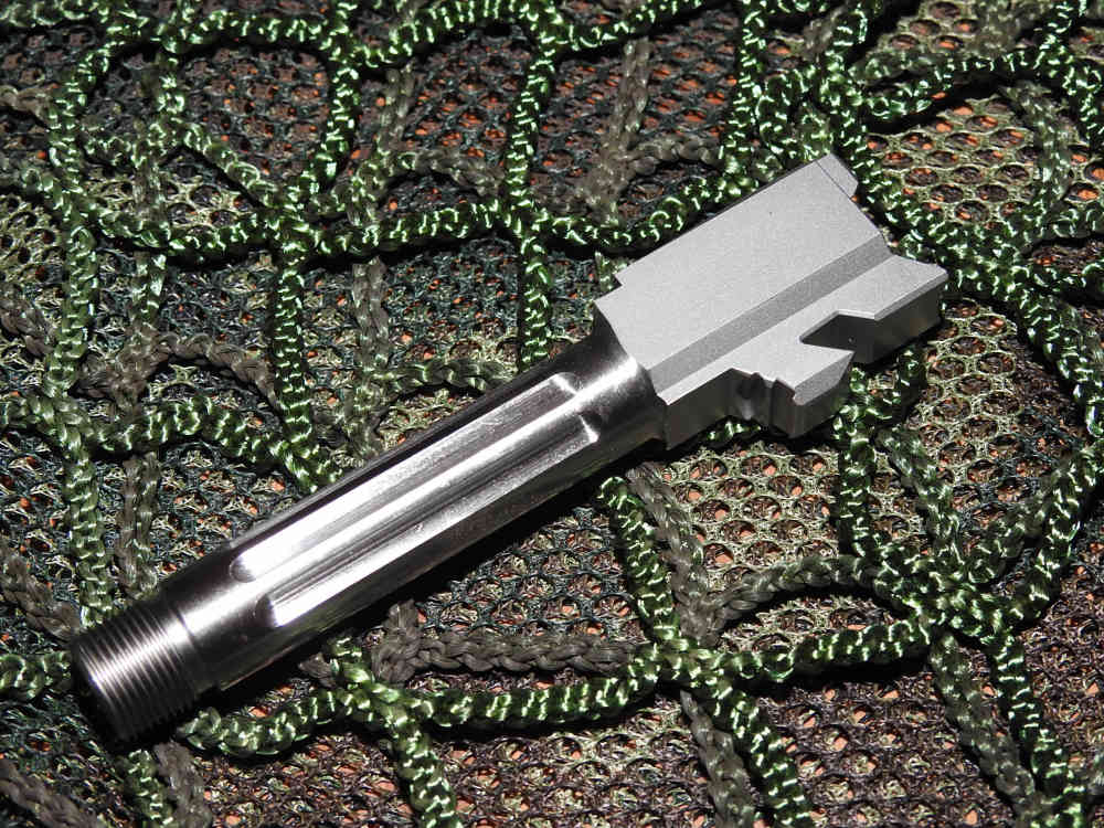 Glock 43 9mm Threaded Extended Barrel Fluted 416r Stainless Steel-img-1