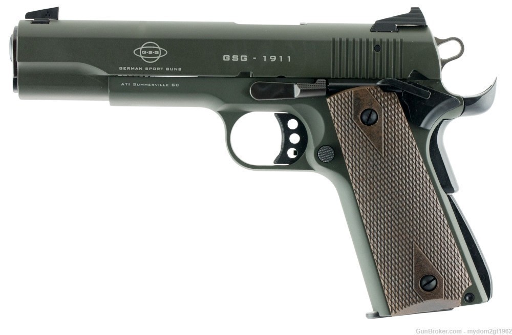 ATI/GSG German Sports Night Sights 1911 .22LR 5" Green with Bonus ... -img-0