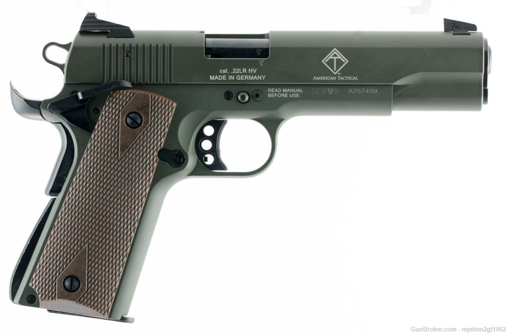 ATI/GSG German Sports Night Sights 1911 .22LR 5" Green with Bonus ... -img-1