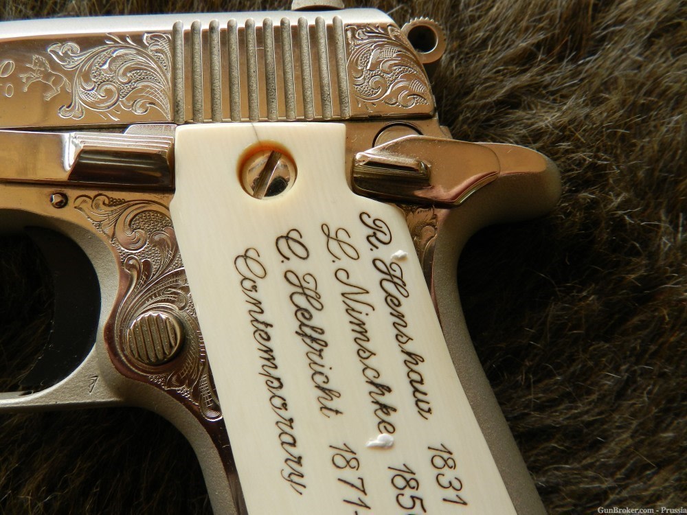 Colt Government Model 380 Auto 3" Nickel Engraving Sampler NIB-img-5
