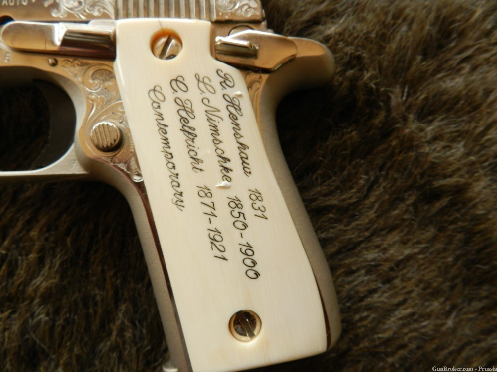 Colt Government Model 380 Auto 3" Nickel Engraving Sampler NIB-img-19