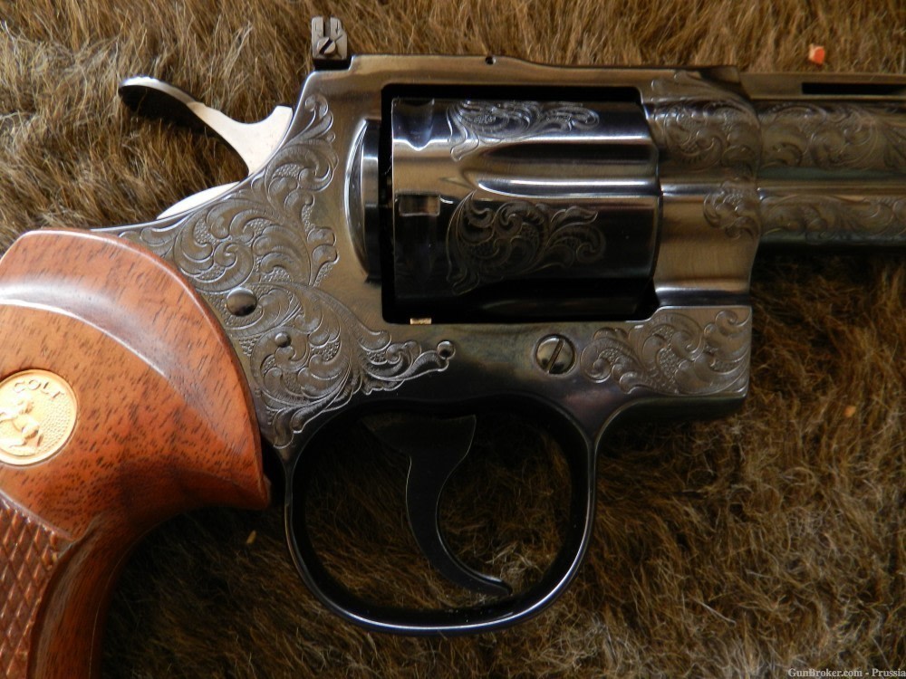 Colt Python Target 38 Spl 8" Blue Factory B Engraved NIB-img-24
