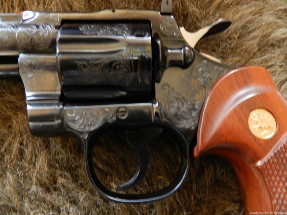 Colt Python Target 38 Spl 8" Blue Factory B Engraved NIB-img-5