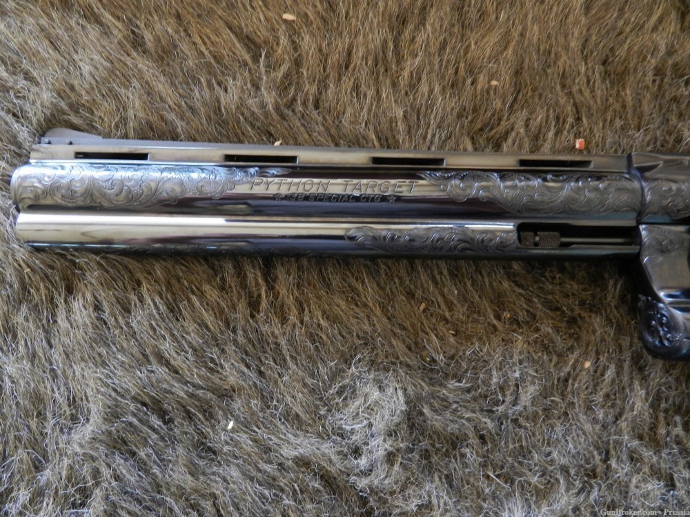 Colt Python Target 38 Spl 8" Blue Factory B Engraved NIB-img-0