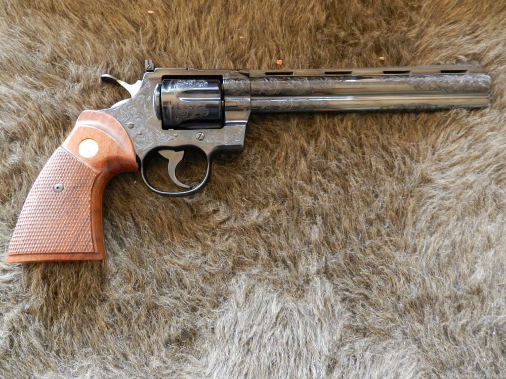 Colt Python Target 38 Spl 8" Blue Factory B Engraved NIB-img-22