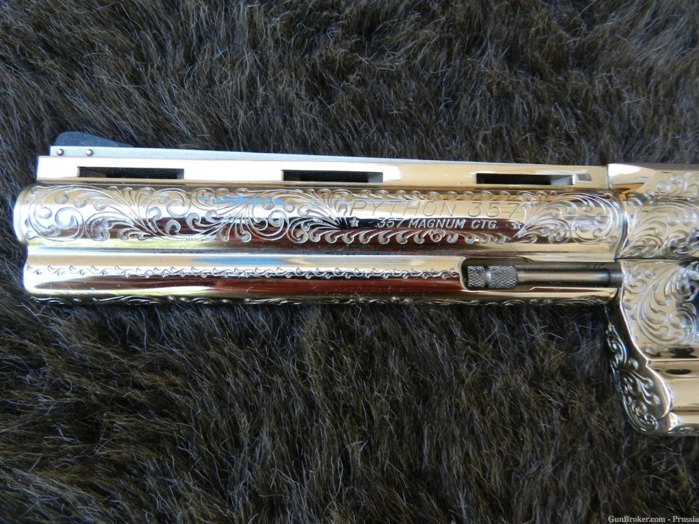 Colt Python 357 Magnum 6" Nickel D Factory Engraved NIB-img-16