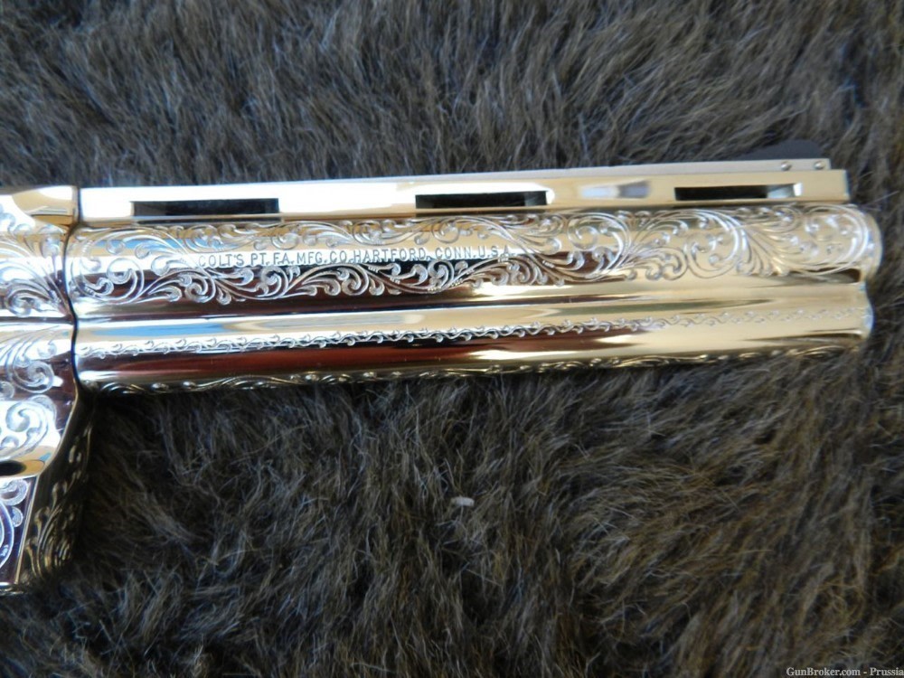 Colt Python 357 Magnum 6" Nickel D Factory Engraved NIB-img-6