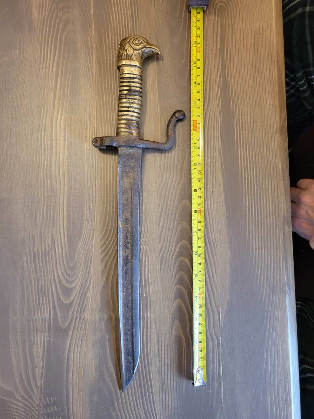 UNIQUE! Trench Art French Fighting Cock Bayonet/Fighting Knife-img-6