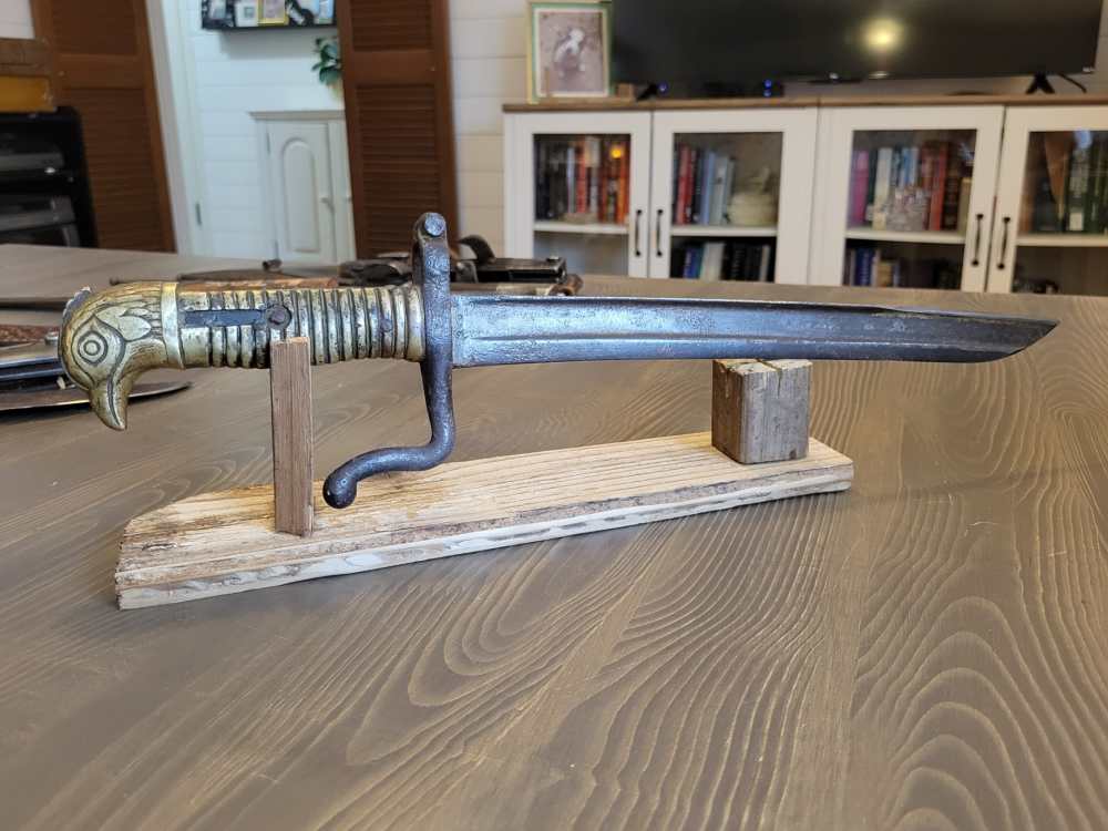 UNIQUE! Trench Art French Fighting Cock Bayonet/Fighting Knife-img-1