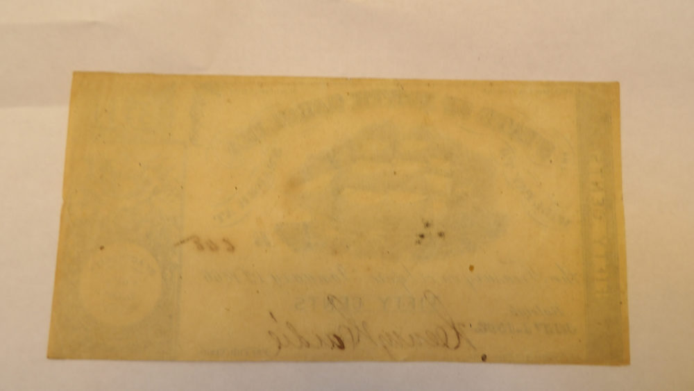 1863 North Carolina 50 Cent Treasury Note  Confederate Civil War Funding -img-8