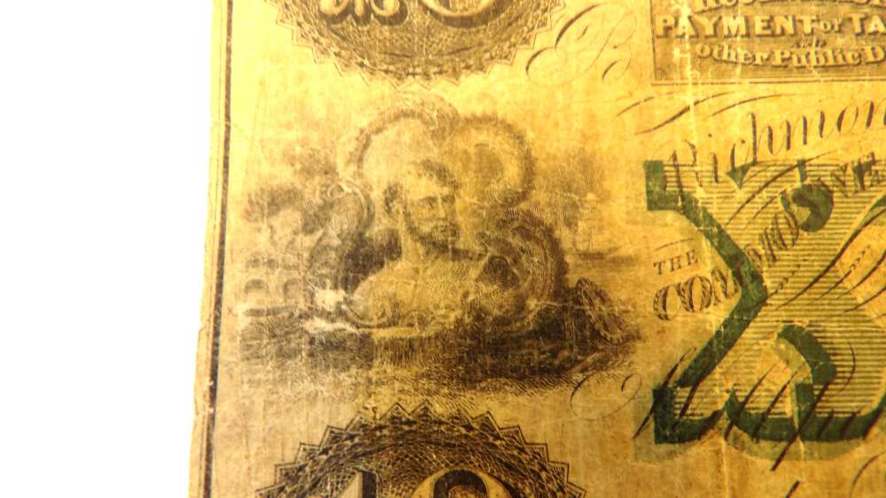 1862 Richmond Virginia $10  Treasury Note Confederate Civil War  -img-5