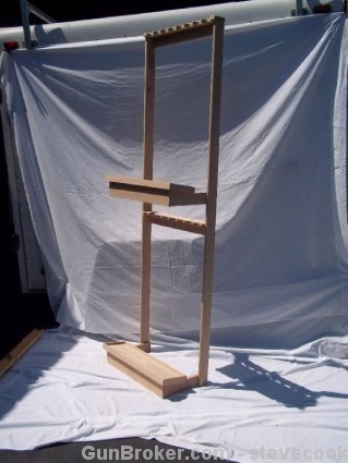 16 Gun Rack Unfinished Red Oak Display  2 Pack-img-1