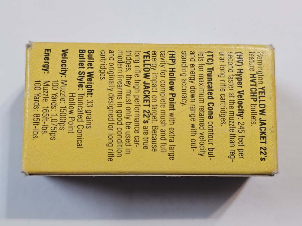 Vintage Remington Yellow Jacket 22 Long Rifle Hyper Velocity -img-2