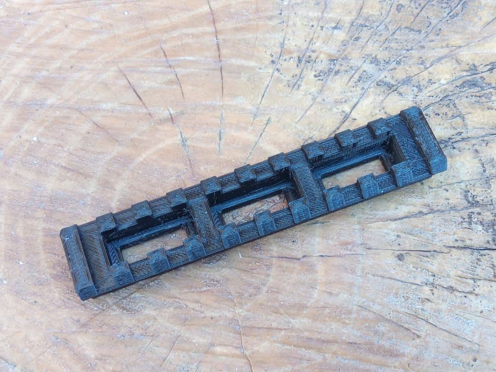 Lightweight Picatinny Rail (10-Slots) for Bicycle / Bike Water Bottle Mount-img-0