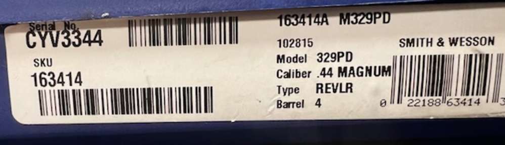 Smith & Wesson 329PD 4" .44 mag Case Papers -img-12