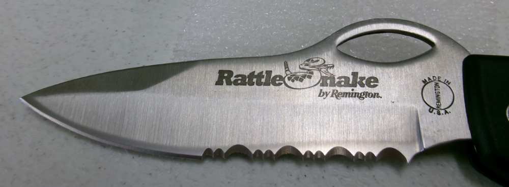 Vintage NEW Remington Rattlesnake knife. Half serrated and half blade.-img-3