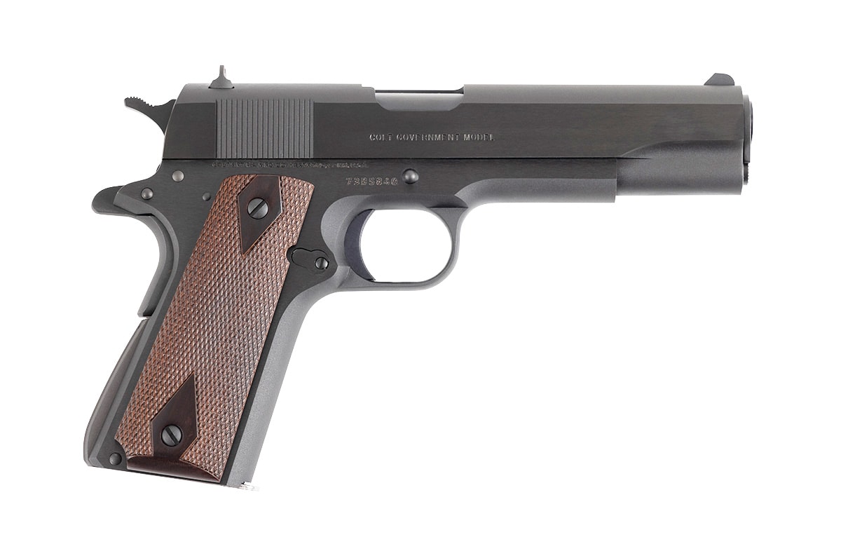 Colt Series 70 Government .45 ACP 5 BBL Blue Rosewood Grips Fixed Sights 7 -img-0