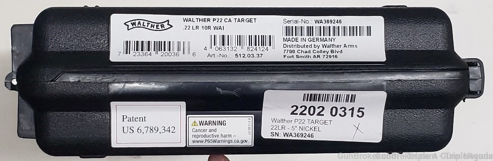 Walther P22CA Target nickel 22lr CA LEGAL-img-19