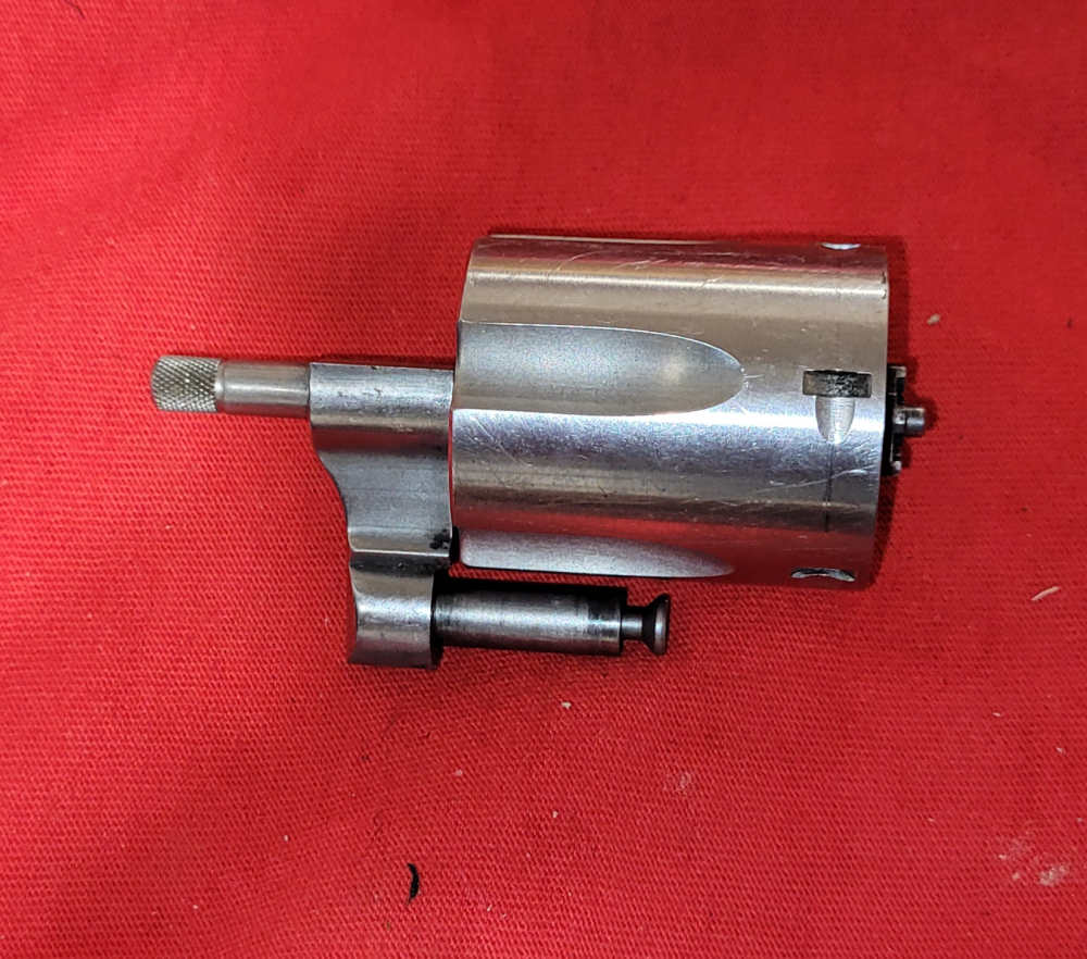 S&W J frame cylinder stainless 38 SPec with extractor and yoke parts-img-3