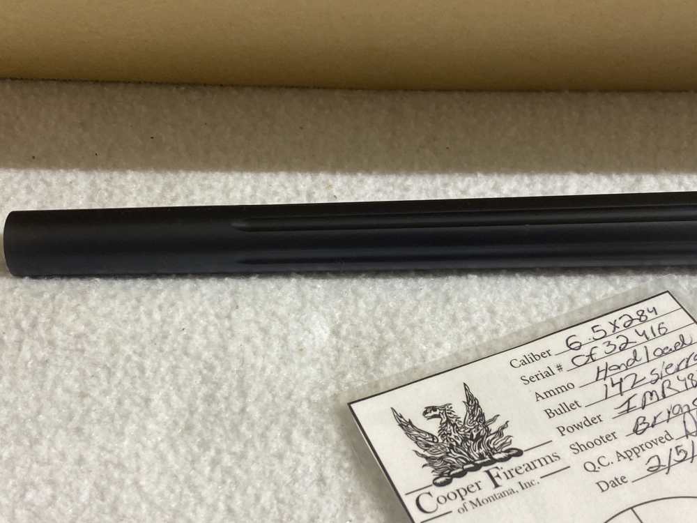 Cooper of Montana M52 6.5x284 Norma LNIB Fluted 24" Brl DM Box-img-23