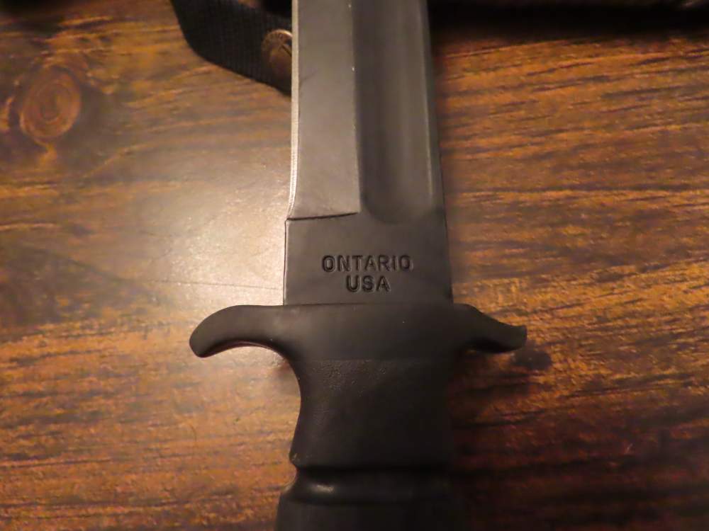 Ontario Spec Plus Marine Combat Knife with Sheath Vintage Old Ontario -img-2