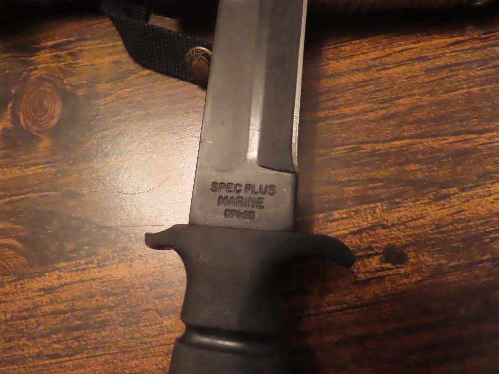 Ontario Spec Plus Marine Combat Knife with Sheath Vintage Old Ontario -img-1