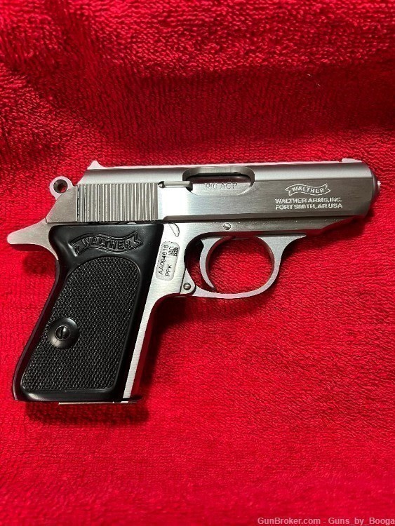WALTHER PPK 380ACP, STAINLESS STEEL, 3.3", 6+1, 2 MAGS  - 4796001-img-1
