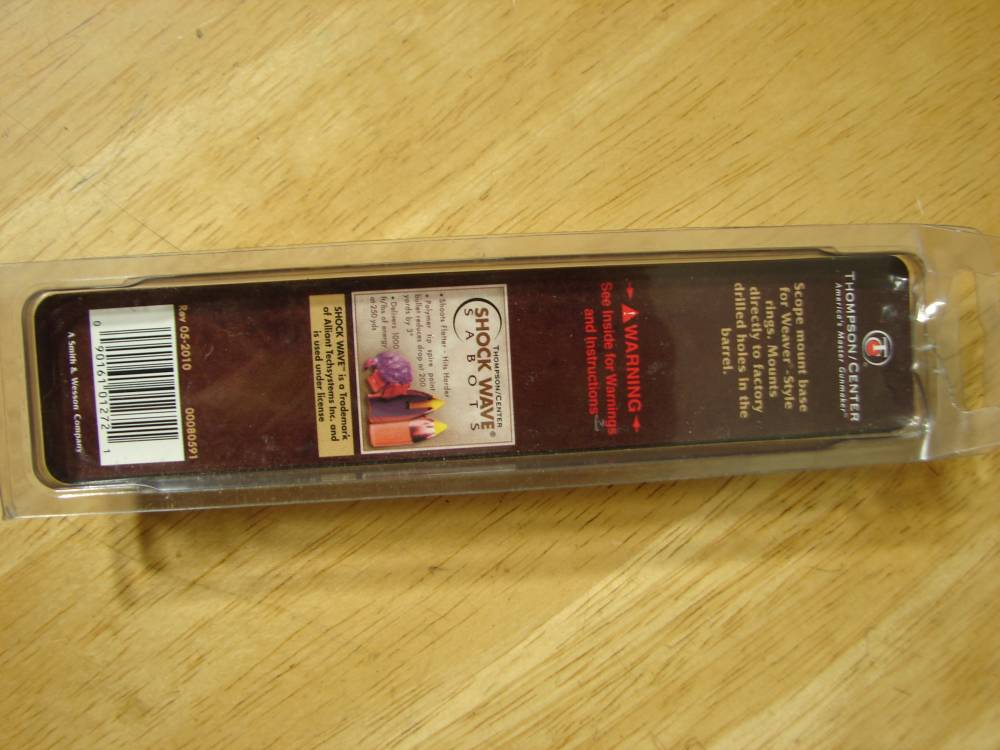 T/C TOP MOUNT WEAVER STYLE SCOPE BASE FOR T/C CONTENDER & G2 CONTENDER NIB-img-3