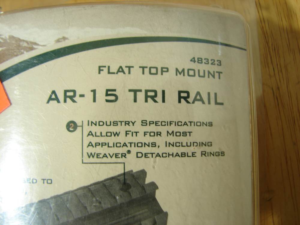 AR-15 TRI RAIL FLAT TOP MOUNT BY WEAVER NIB MODEL 48323-img-8