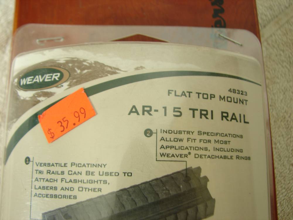 AR-15 TRI RAIL FLAT TOP MOUNT BY WEAVER NIB MODEL 48323-img-2