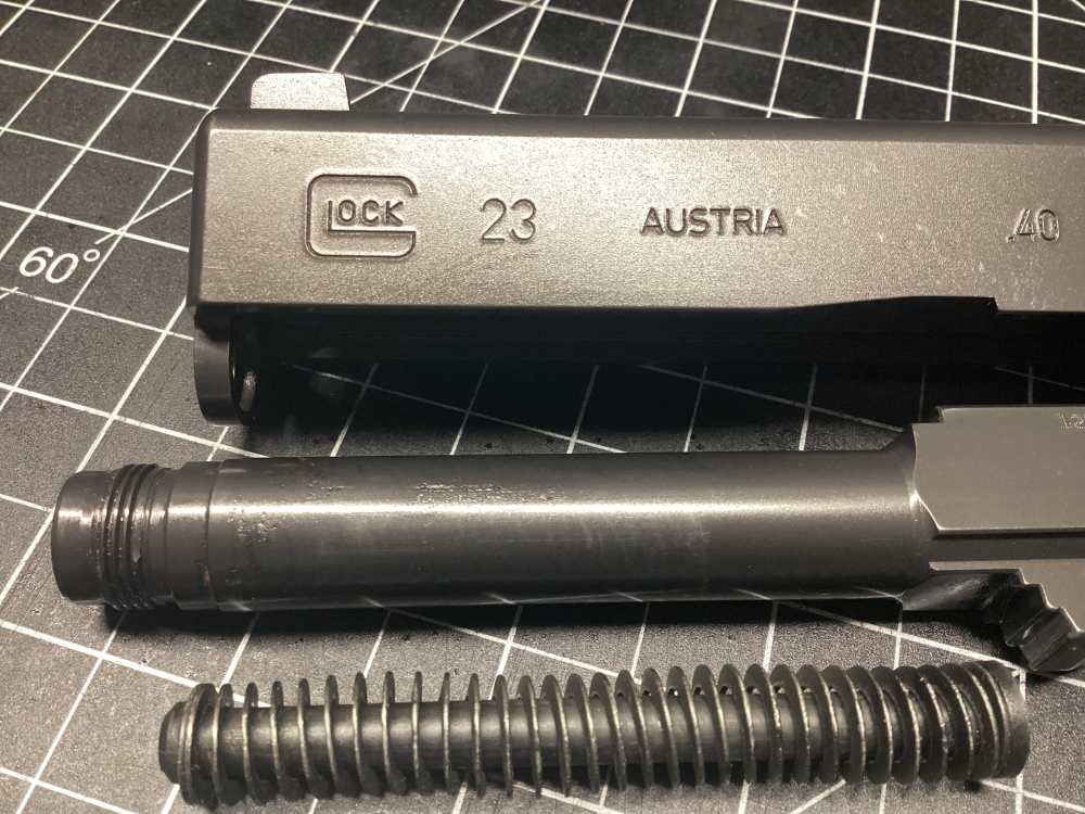 RARE GLOCK 23 TB GEN 3 COMPLETE SLIDE ASSEMBLY W/ FACTORY THREADED BARREL-img-1