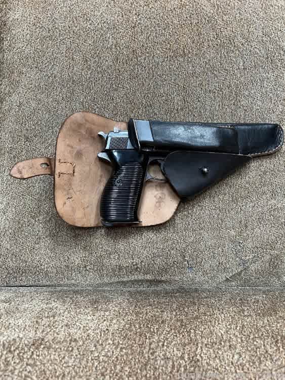 1944 WWII P38 Full Rig Marked BYF44 with Two Original Magazines and Holster-img-0