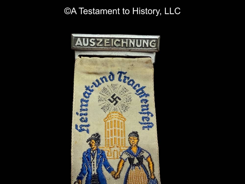WWII GERMAN- NSDAP 1935 GATHERING RIBBON TINNIE WW2 BRING BACK-img-1