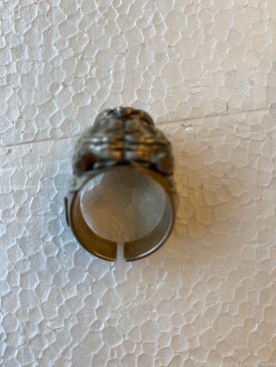Bulldog Sterling Silver Ring, Hand Made, With Moving Tongue, Brand New-img-3