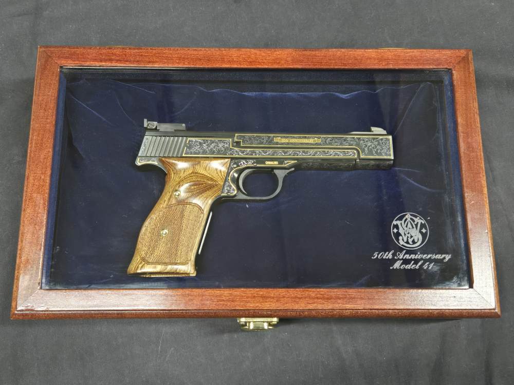 Smith and Wesson 41 50th anniversary S&W  22lr 22 lr 5.5" NOS cased -img-0