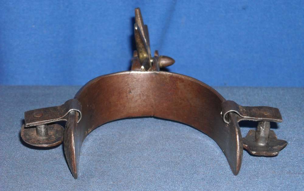 Antique Vintage Mexican Chihuahua Charro Silver Double Inlay Cowboy Spurs-img-9