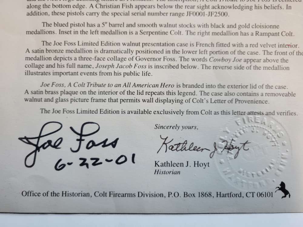 AMAZING! Colt Joe Foss Tribute Heritage 1911 Full Set 45acp wwii Collector-img-55