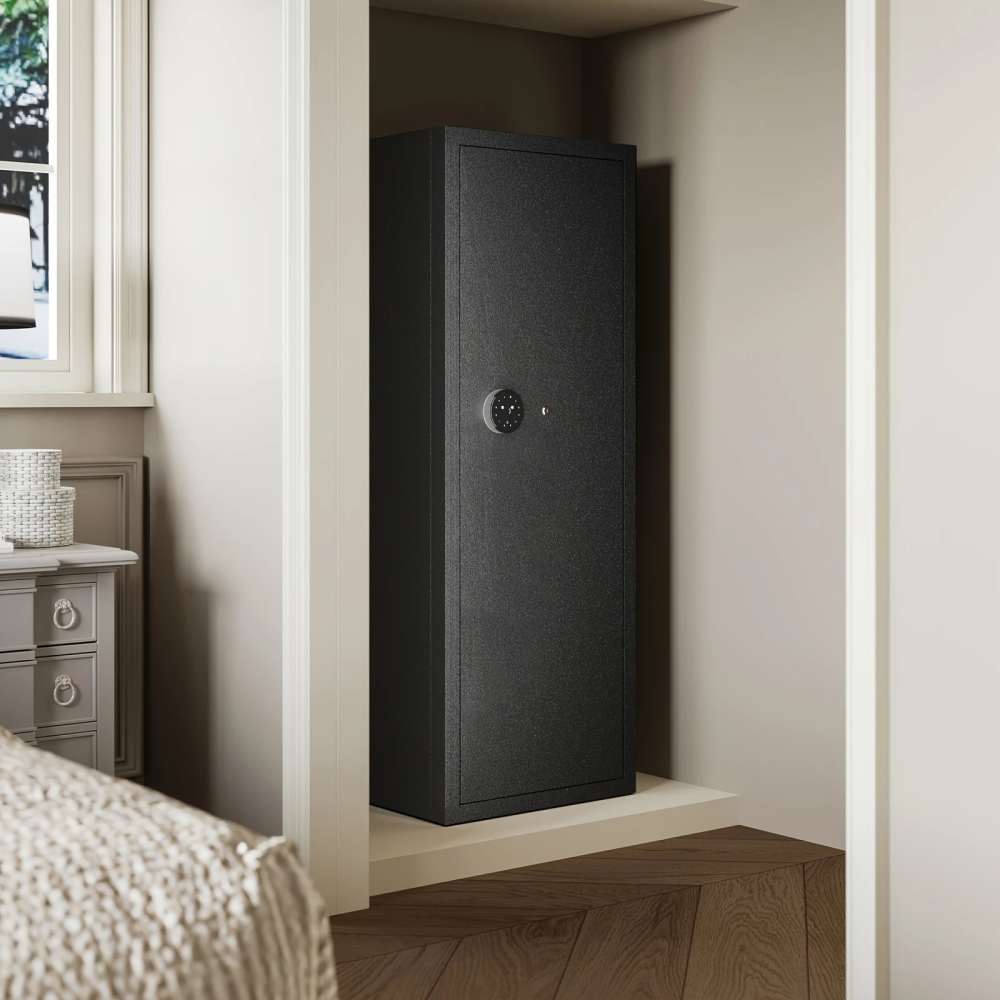  Large Gun Safe w/Fingerprint or Code/Key Entry+Motion Alarm 55"X15"X21"G61-img-4