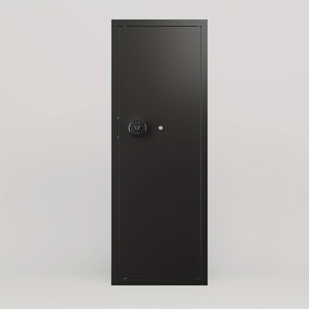  Large Gun Safe w/Fingerprint or Code/Key Entry+Motion Alarm 55"X15"X21"G61-img-0