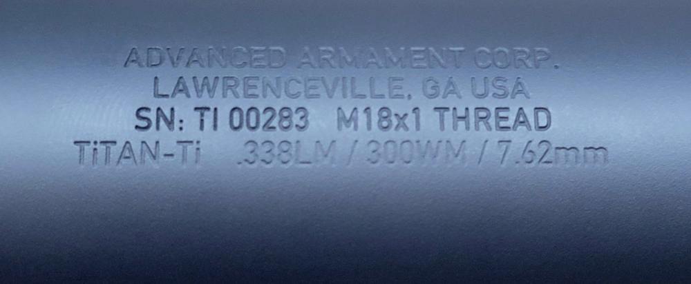 AAC TITAN TI: .338LM/.300WM/7.62 (M18X1.5)  NIB-img-1