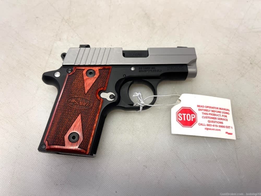 Sig Sauer P238 Rosewood .380acp 2.7" 6rd / 7rd 238380TXR3 NO CC FEES-img-1