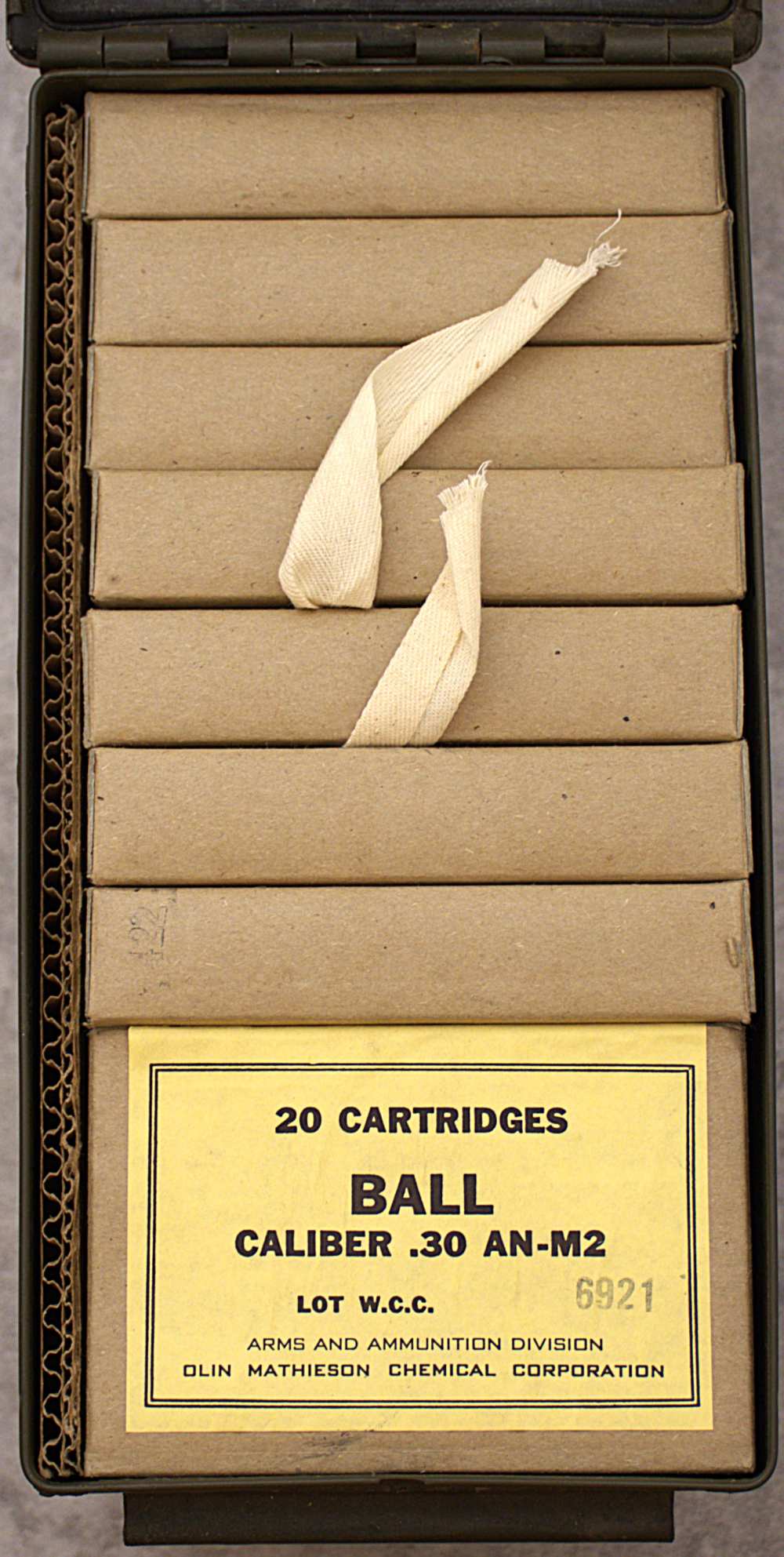 Brand-New U.S. Surplus 30-06 M2 Ball Western Cartridge Co 400 Rounds Non-Co-img-0