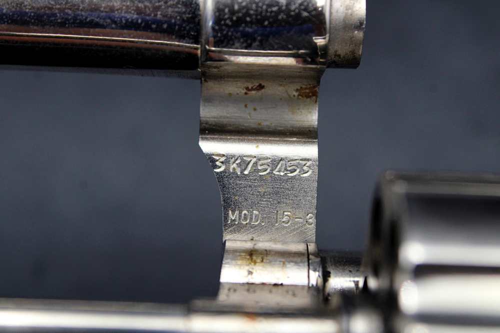 1971 Smith & Wesson Model 15-3 .38 SPL Nickel S&W 3T-img-25