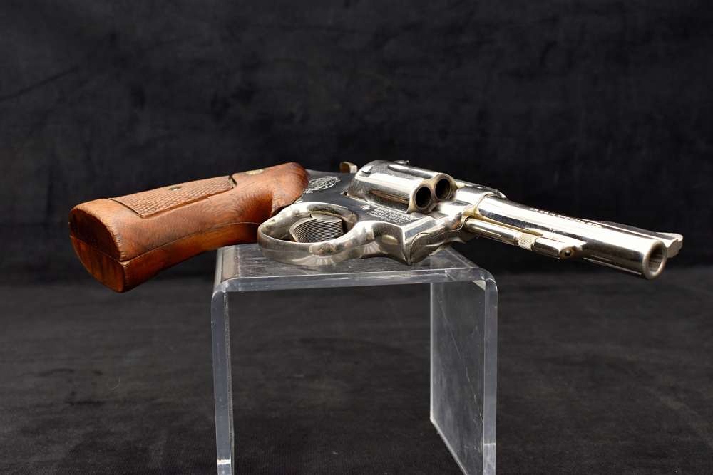 1971 Smith & Wesson Model 15-3 .38 SPL Nickel S&W 3T-img-14